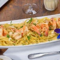 Shrimp Scampi · Jumbo shrimp and garlic white wine lemon sauce.