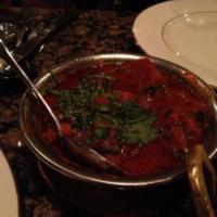 Chicken Vindaloo · A traditionally sharp, spicy, and tangy chicken and potato curry.