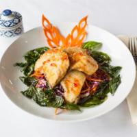 R9. Three Flavor Fish · Tilapia fillet lightly fried top with combination of herbs in tamarind sauce.