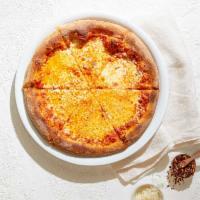 Traditional Cheese Pizza · Our tomato sauce with mozzarella and fresh mozzarella.