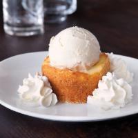 Butter Cake · Served warm with house made whipped cream. Vegetarian.