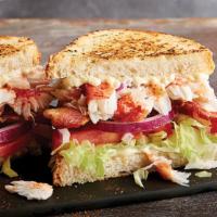 Lobster BLT · Lobster claw meat, Applewood-smoked bacon, sliced tomatoes, shredded lettuce, red onion, and...