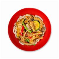 Sesame Stir Fry Noodle Bowl · Broccoli, mushroom, carrot, string beans, red bell pepper, zucchini and sweet soy served ove...