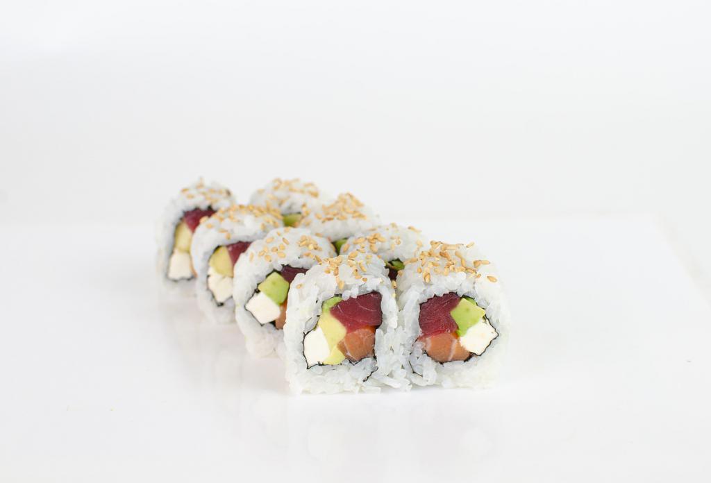 Florida Roll* · Tuna, salmon, cream cheese, avocado.

Consuming raw or undercooked meats, poultry, seafood, shellfish, or eggs may increase your risk of foodborne illness.