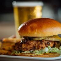 Chicken Sandwich · Buttermilk breaded crispy or grilled chicken, housemade spicy bread and butter pickles, must...