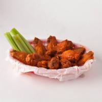 Wing Party Trays · Party trays served with your choice of either ranch or bleu cheese dressing.  Substitute bon...