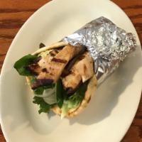 Grilled Chicken Garden Pita · Mixed greens, onions, tomatoes and cucumbers.
Served as is. No modifiers