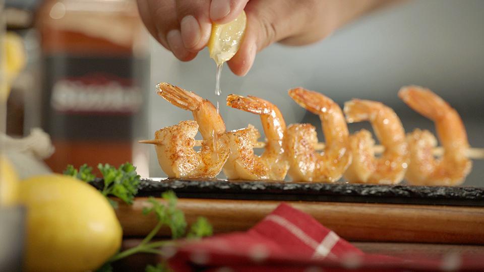 Grilled Shrimp Skewers (2) · All-natural, wild caught jumbo shrimp. Includes choice of side.