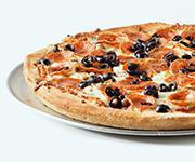 Summit Supreme Specialty Pizza · Hamburger, Canadian bacon, pepperoni, pork sausage, mushrooms, onions, green peppers, black ...