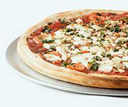 Margherita Specialty Pizza · Fresh mozzarella and feta cheese, in lieu of regular cheese, Roma tomatoes, fresh basil, a l...