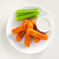 wings · serves 2  | choice of: buffalo sauce, BBQ, or plain  | served with creamy ranch. 
