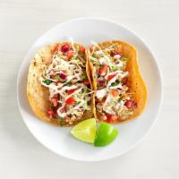 two taco plate · serves 2 | baja fish tacos with creamy jalapeno slaw, and roasted corn pico de gallo | serve...