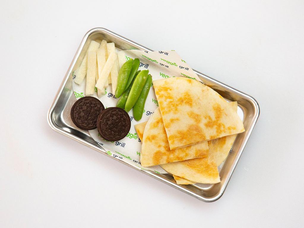kids' quesadilla  · toasted flour tortilla with melted cheese. substitute corn tortillas - no charge.