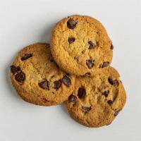 chocolate chip cookies · 3 chocolate chip cookies baked in-house daily.