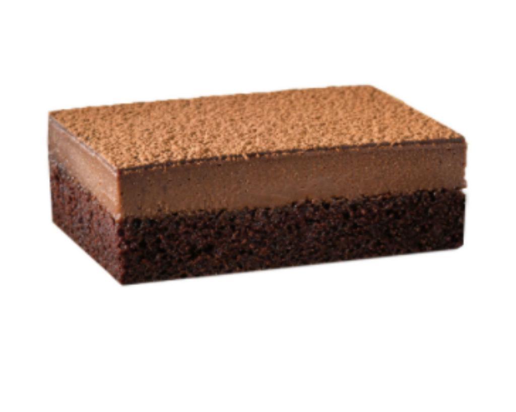 belgian chocolate cake  · layer of chocolate cake, chocolate cheesecake, and fudge topping.