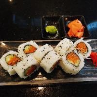 Salmon Roll · Salmon and cucumber inside.