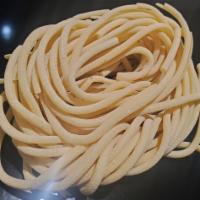 Bucatini · Long tubes pasta little thicker than spaghetti. great with meat sauces and cream sauces