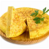 SPANISH TORTILLA  · Traditional spanish with potatoes, onion and eggs or spinach and eggs 