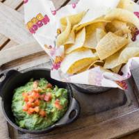 Vegan Guacamole & Chips · Made fresh daily, served with house made chips. Vegan.