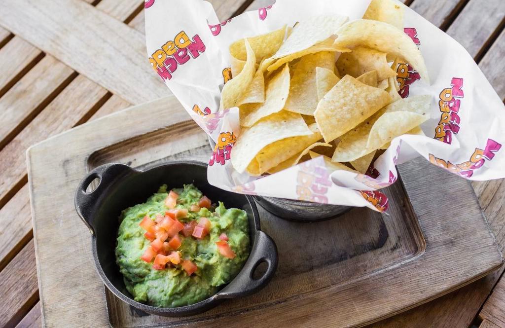 Vegan Guacamole & Chips · Made fresh daily, served with house made chips. Vegan.