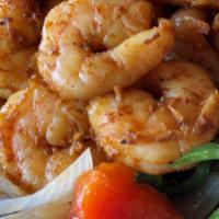 Seasoned Shrimp Fajitas for 1 · Mesquite grilled fajita-style shrimp, generously spiced with our signature parrilla spice an...