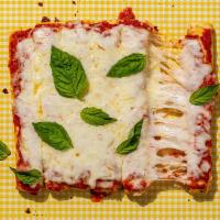Say Cheese · tomato sauce, garlic, mozzarella, parmesan and romano cheese, fresh basil