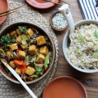 Teriyaki Tofu Meal · A family-style serving of our vegetarian teriyaki tofu wok made with tofu, mushrooms, bean s...