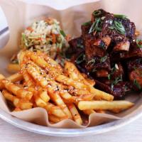 Sticky Ribs & Umami Fries · Tender St. Louis style ribs, flash-fried until crispy, brushed with honey plum sauce, served...