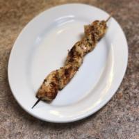 Chicken Kabob Portion · marinated charbroiled chicken breast on a skewer