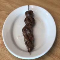 Beef Kabob Portion · marinated charbroiled premium sirloin tips