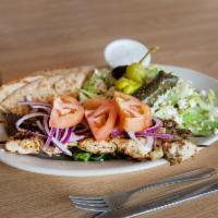 Combination Plate · Two proteins with Greek salad, dolma, 7