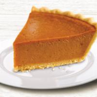 Harvest Pumpkin Pie Slice · An award-winning and traditional treat made with real pumpkin custard spiced to perfection w...