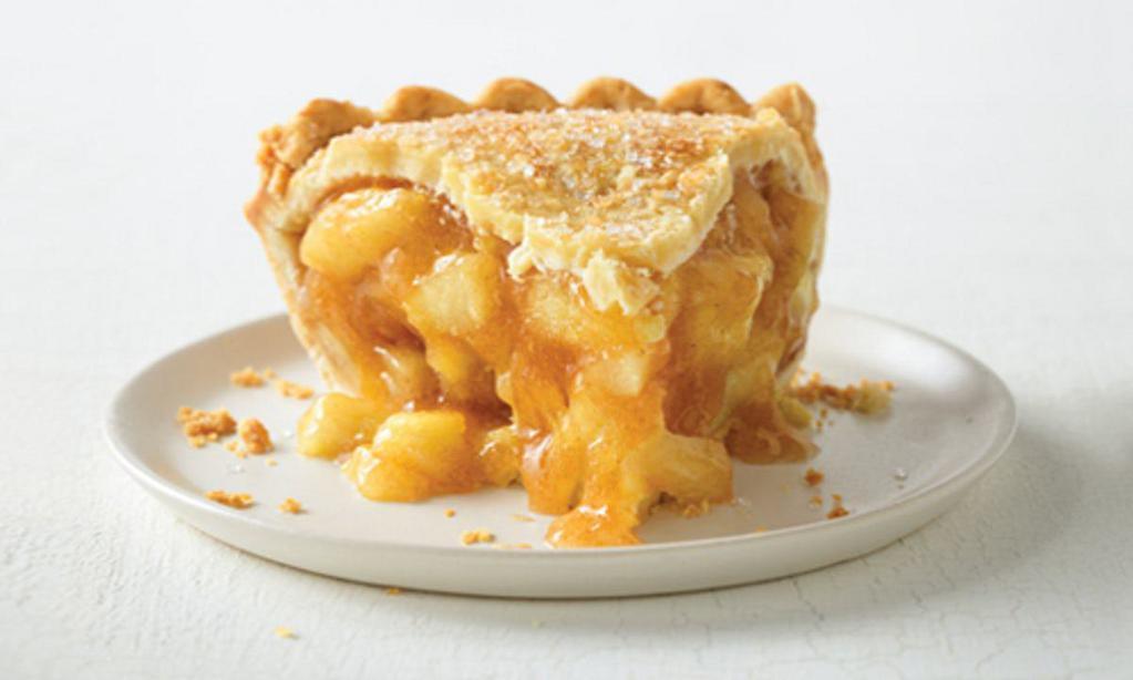 Country Apple Pie Slice · Sweet, crisp Michigan Northern Spy apples seasoned to perfection with Saigon cinnamon and covered in our flaky, award-winning pastry crust.