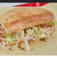 Turkey and Provolone · Oven roasted turkey breast, provolone cheese made the Brooklyn style with tomatoes, lettuce,...