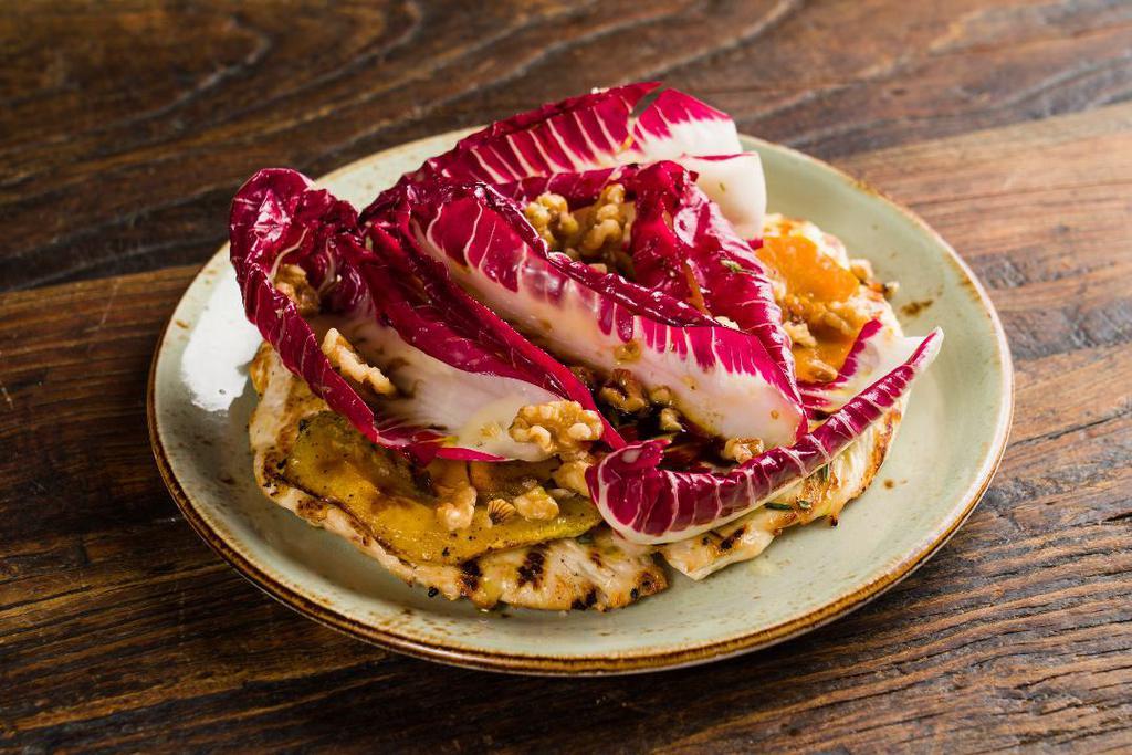 Pollo Radicchio, Noci E Zucca · roasted butternut squash, treviso, toasted walnuts, balsamic dressing