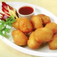 88. Dinner Sweet and Sour Chicken · Breast of chicken deep fried in batter served with a classic sweet and sour sauce.