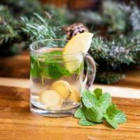 Ginger Lemon Mint Tea · 16 oz, green tea with ginger, mint and lemon