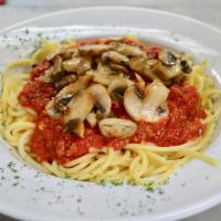 Pasta with Mushrooms · Served with marinara and Alfredo. Served with choice of pasta.