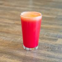 16 oz. Red Juice · Freshly juiced red beet, orange, carrot and apple.