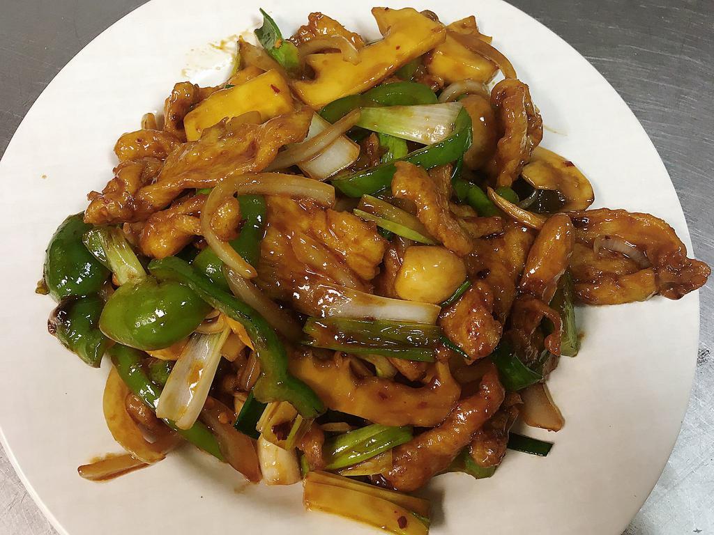 Mongolian Chicken · Hot and spicy.