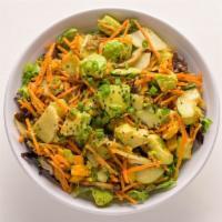 Zen Bowl (V) · Shiitake mushroom, sweet potato, avocado, carrot, cucumber, daikon, cilantro lime, and class...