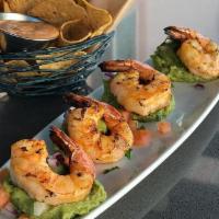 Shrimp and Guacamole · Gluten-free chips and chipotle aioli.