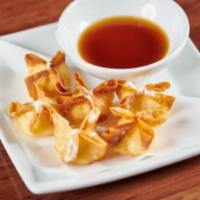 Cream Cheese Wontons. · Deep fried cream cheese in wonton skin