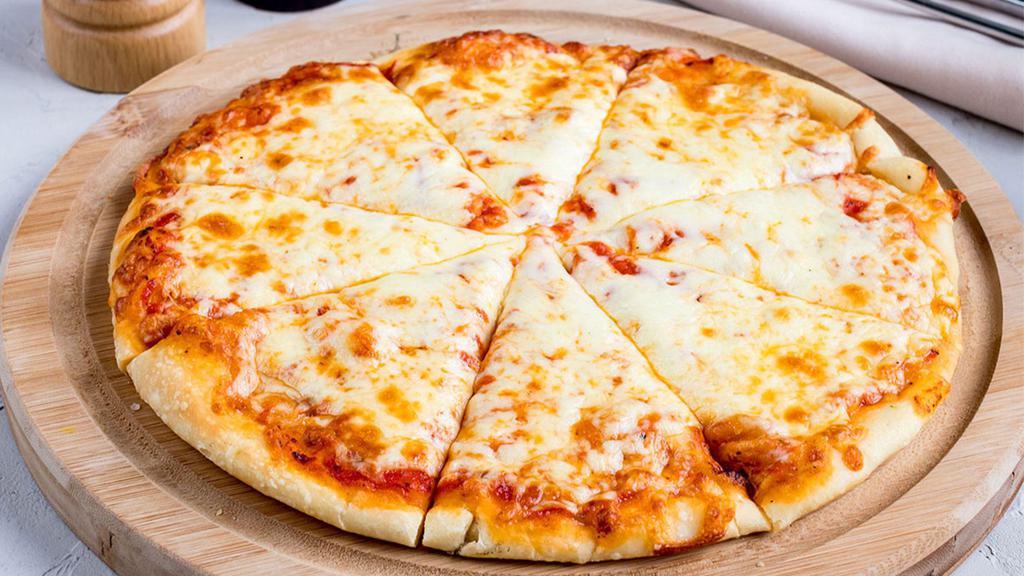 Cheese Pizza · 12 inch. Hot and delicious cheese pizza made with our special tomato sauce and a generous topping of classic Italian mozzarella cheese.