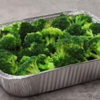 Party Steamed Broccoli · Serves 15. Pan.