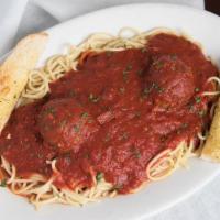 Spaghetti with Meatball or Sausage · 