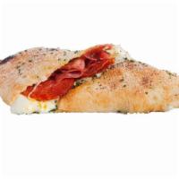 Custom Calzone  · 4 Cheese Blend with your choice of 4 toppings 