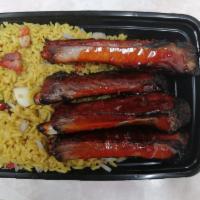 C7. BBQ Spare Ribs Combination Platter · Served with egg roll and pork fried rice.