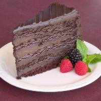 Double Chocolate Cake · Chocolate cake and chocolate ganache.