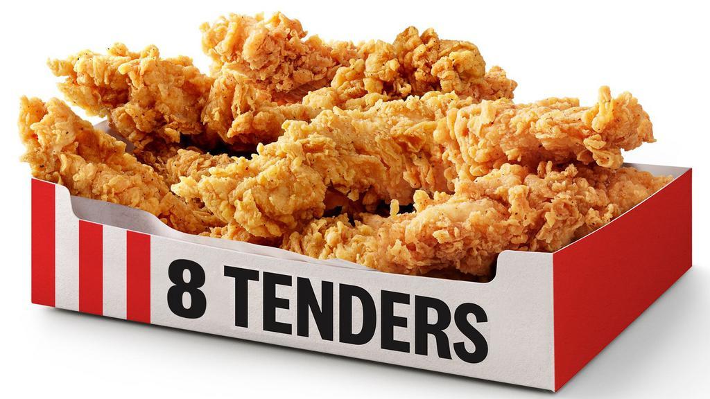 8 Tenders Bucket · 8 pieces of our freshly prepared Extra Crispy Tenders served with 4 dipping sauces